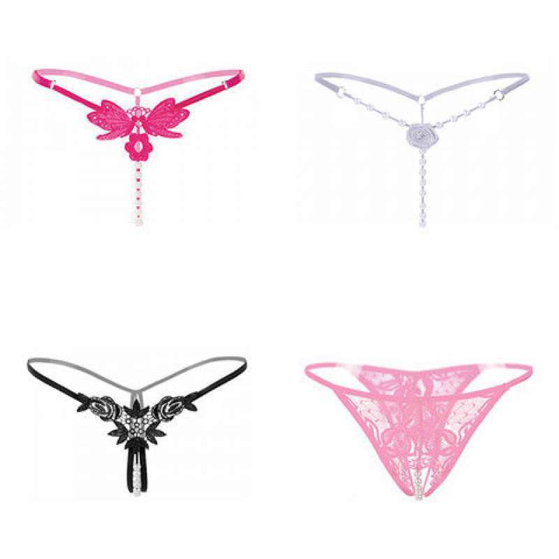 4-pack Thong Women's One Line File Full Transparent