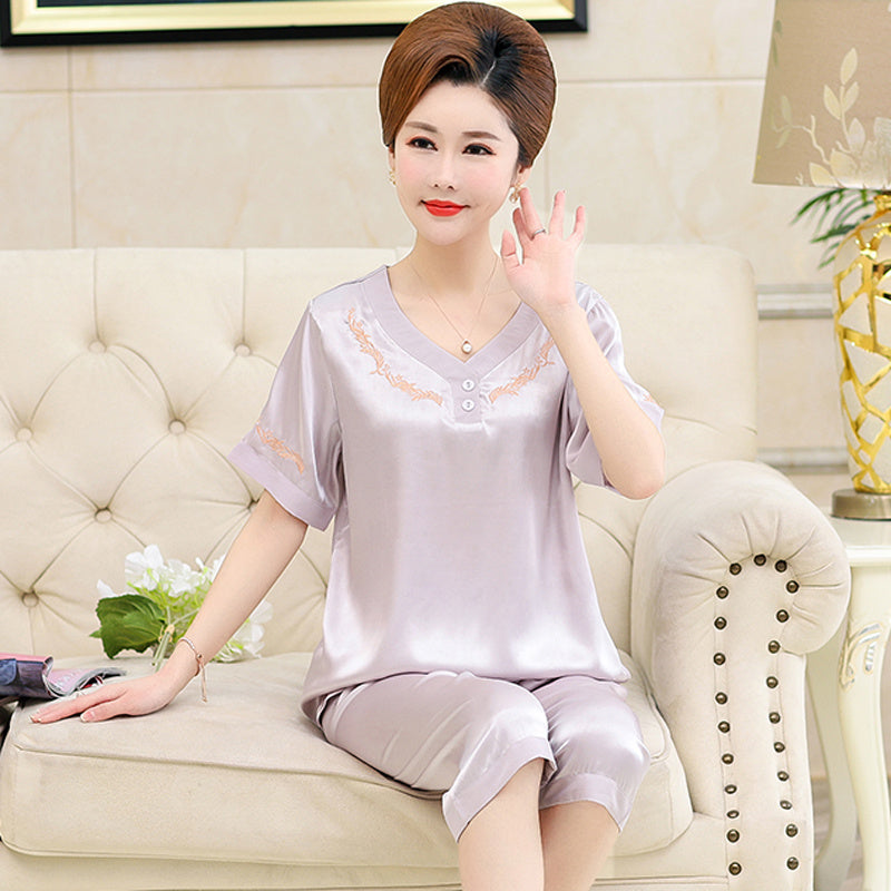 Silk silk spring and autumn home clothes