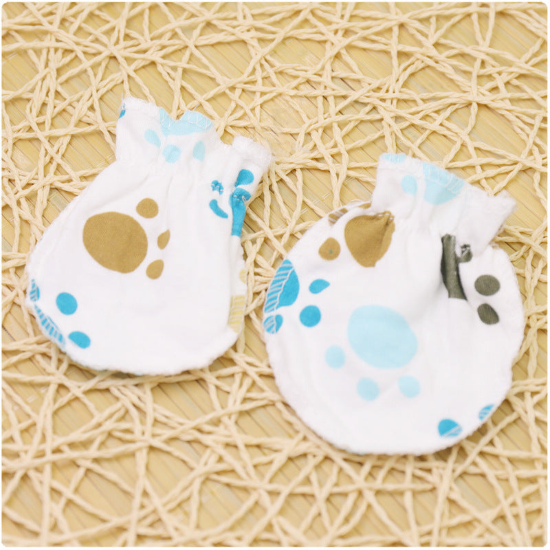 Newborn Anti-scratch Face Cotton Protective Gloves