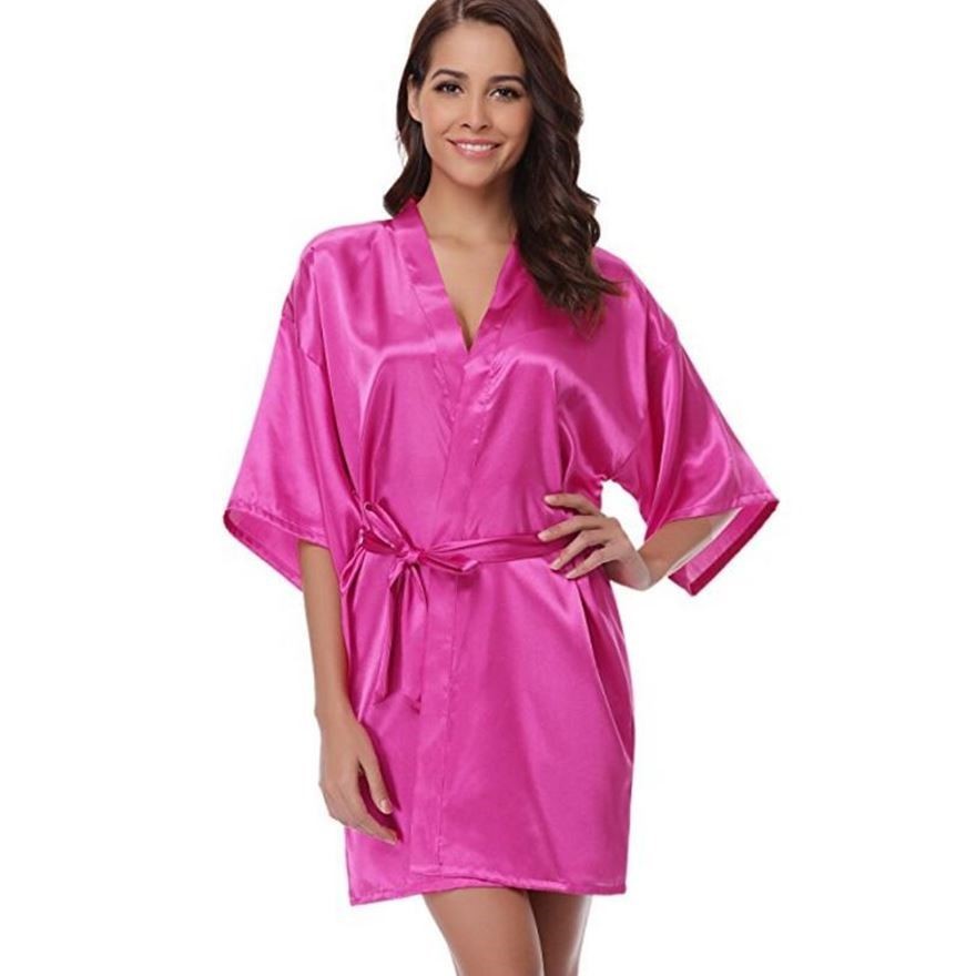 Silk Kimono Robe Bathrobe Women Silk Bridesmaid Robes
