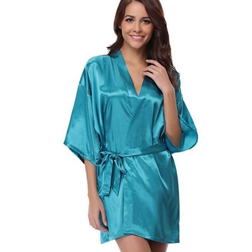 Silk Kimono Robe Bathrobe Women Silk Bridesmaid Robes