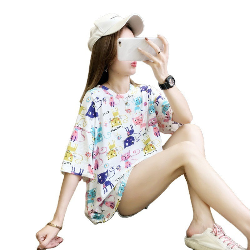 Retro Hong Kong Style Blouse With Short Sleeves