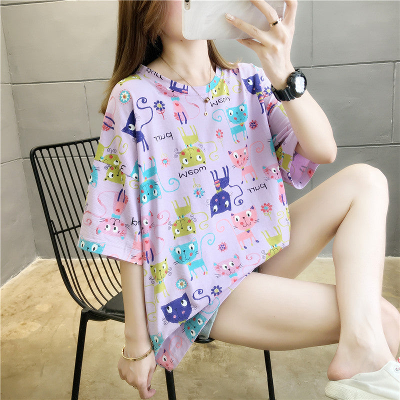 Retro Hong Kong Style Blouse With Short Sleeves