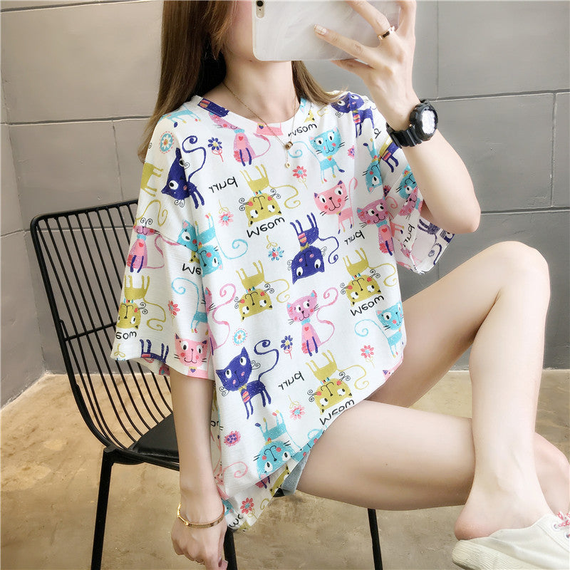 Retro Hong Kong Style Blouse With Short Sleeves