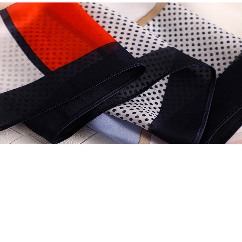 Simulated Silk Summer Seaside Sunscreen Silk Scarf