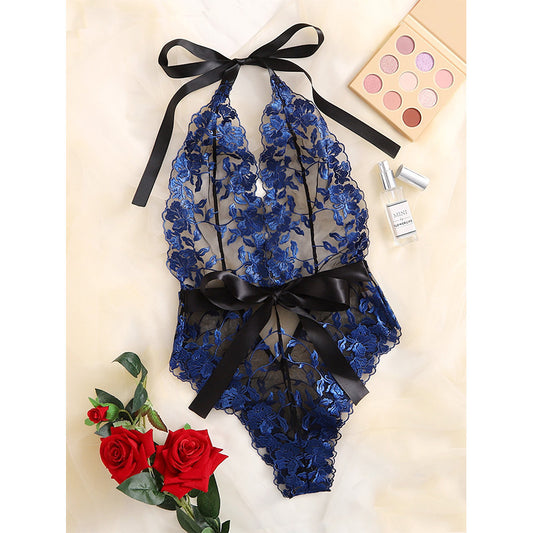 New European And American One Piece See-through Pajamas