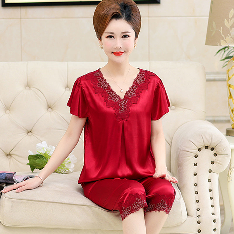 Silk silk spring and autumn home clothes