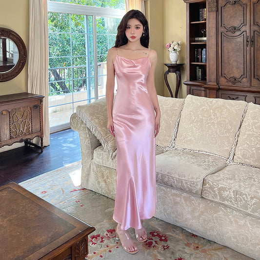 Women's Silk Dopamine Suspender Dress