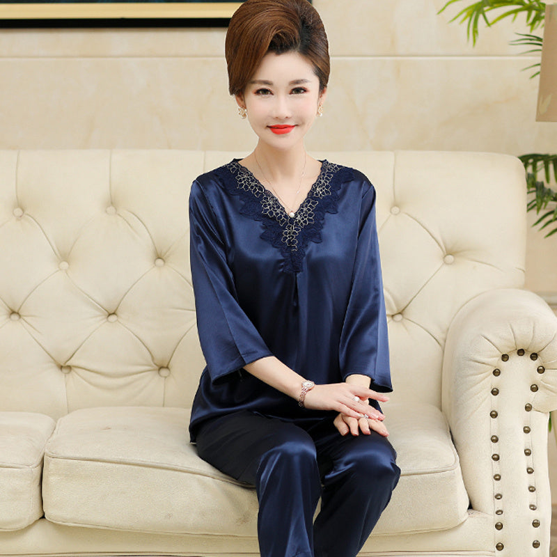 Silk silk spring and autumn home clothes