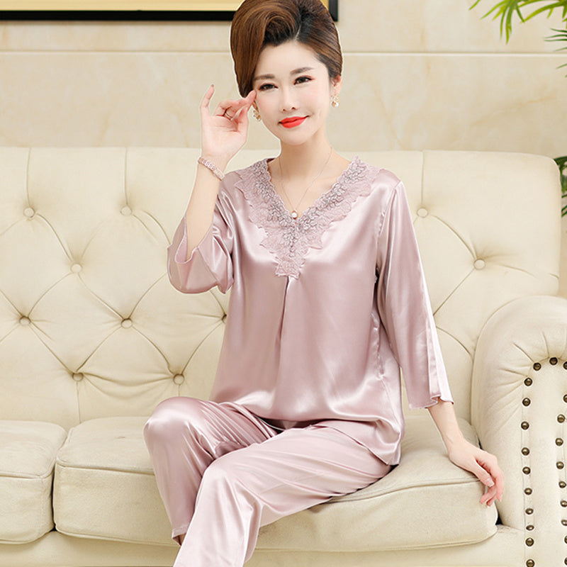 Silk silk spring and autumn home clothes