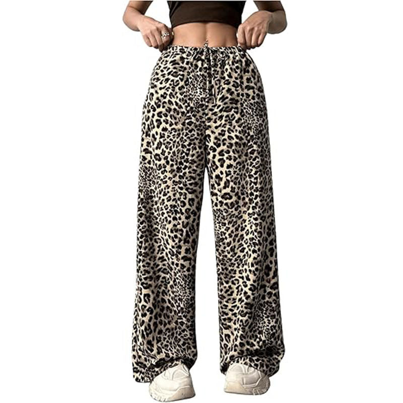 Leopard Print All-Match Low Waist Casual Pants