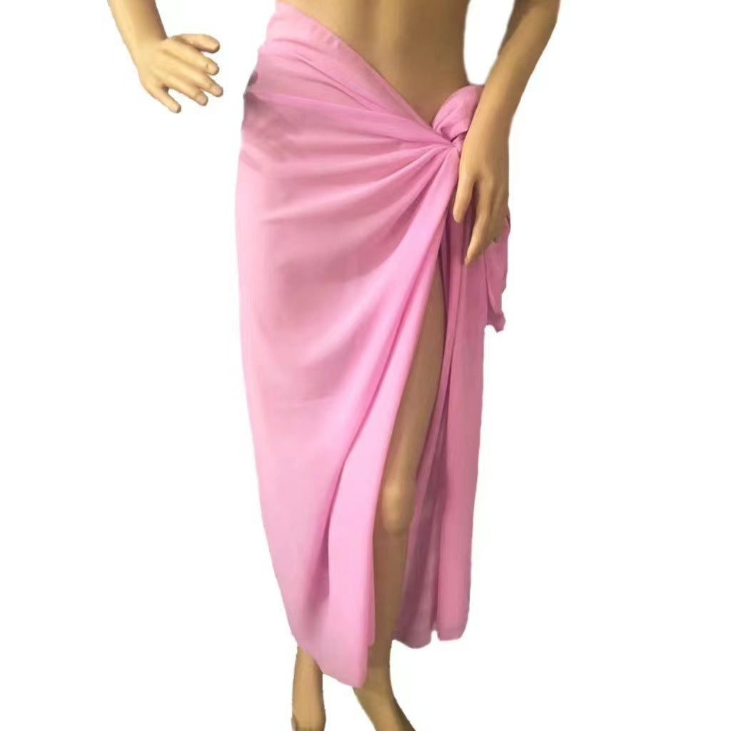 Women's Sarong Swimsuit Blouse Chiffon Long Bikini