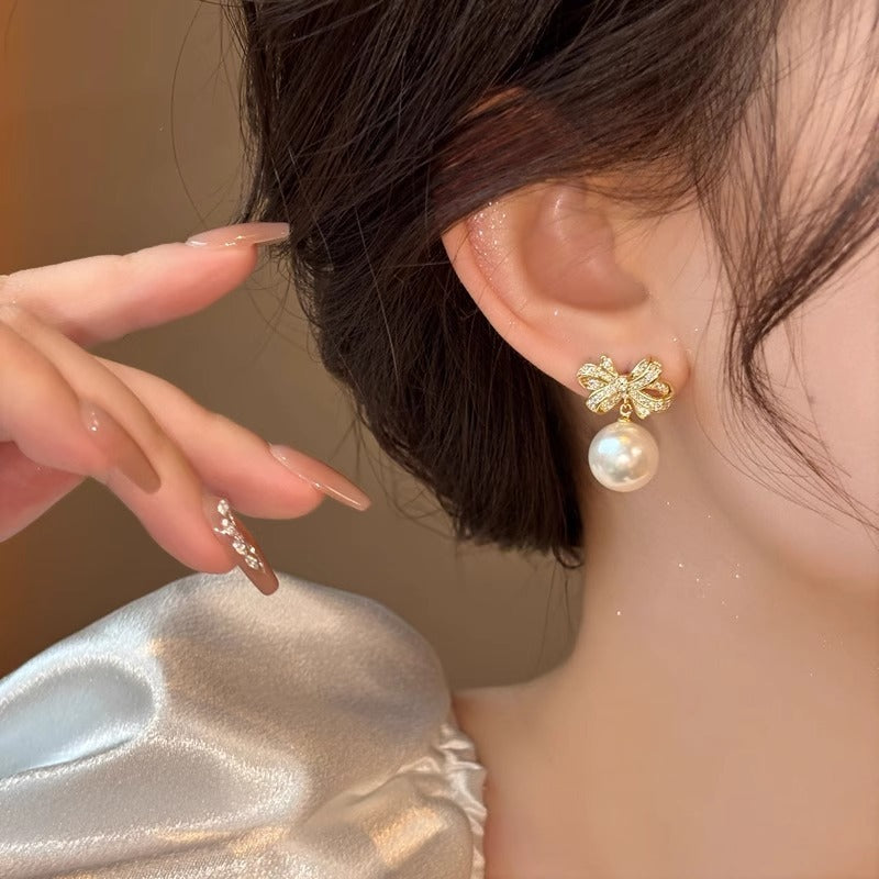 Fashionable All-match Temperament Irregular Pearl Earrings