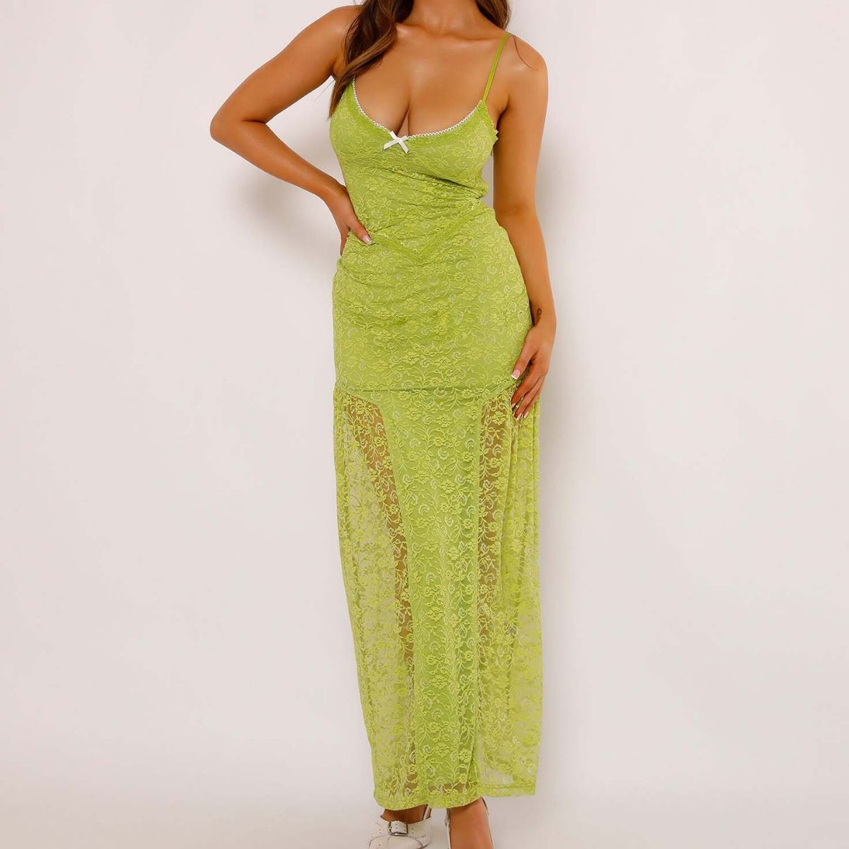 Sexy Sling Lace See-through Slim Sheath Dress