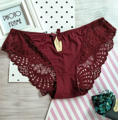 Low-waist ice silk panties