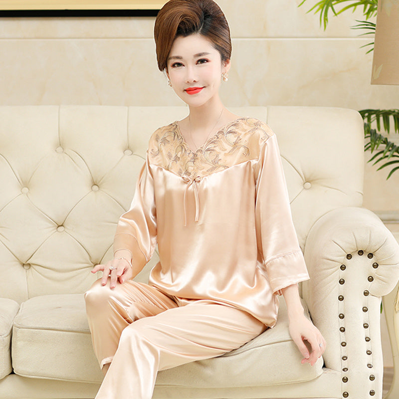Silk silk spring and autumn home clothes