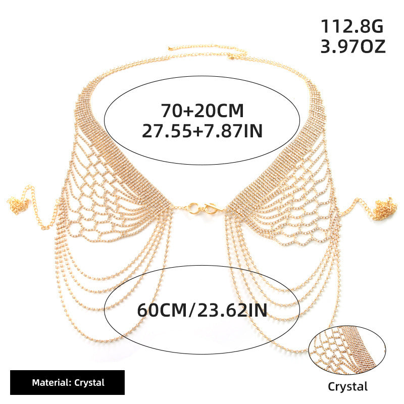 European And American Fashion Sexy Diamond Shiny Tassel Nightclub Beach Body Chains