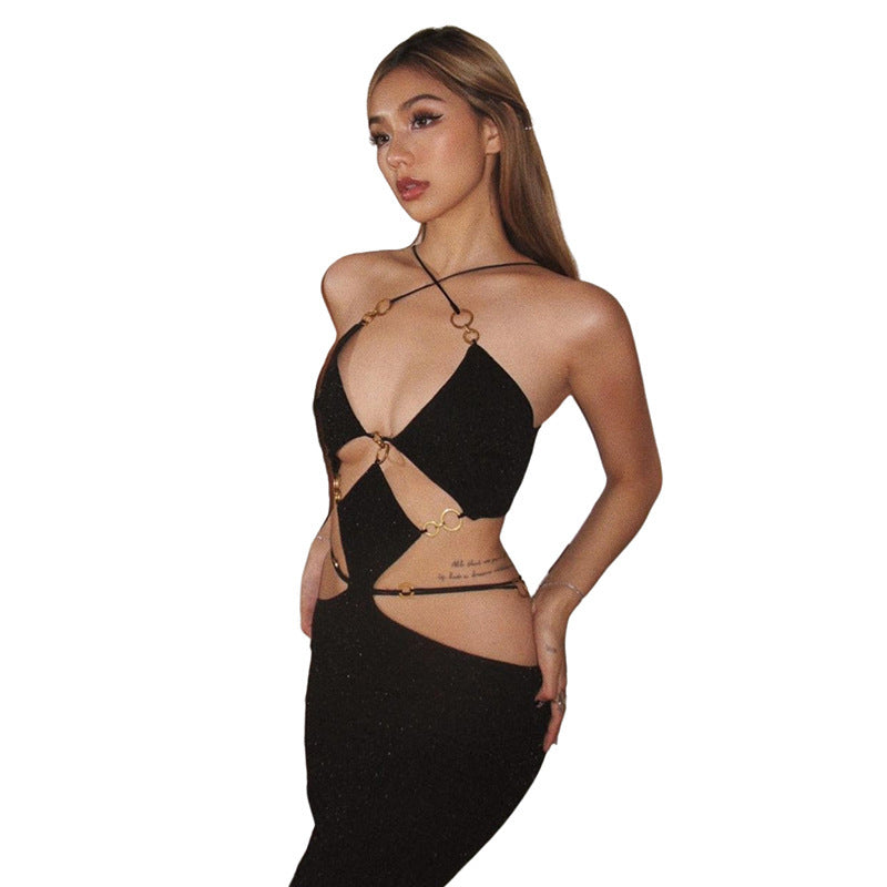 Hollow-out Slim-fit Sheath Dress