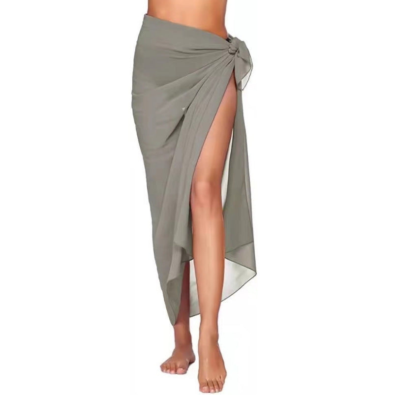 Women's Sarong Swimsuit Blouse Chiffon Long Bikini