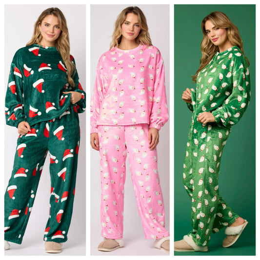 2025 Casual Flannel Pajama Sets For Women 2 Piece Long Sleeve Matching Lounge Shirts Sets