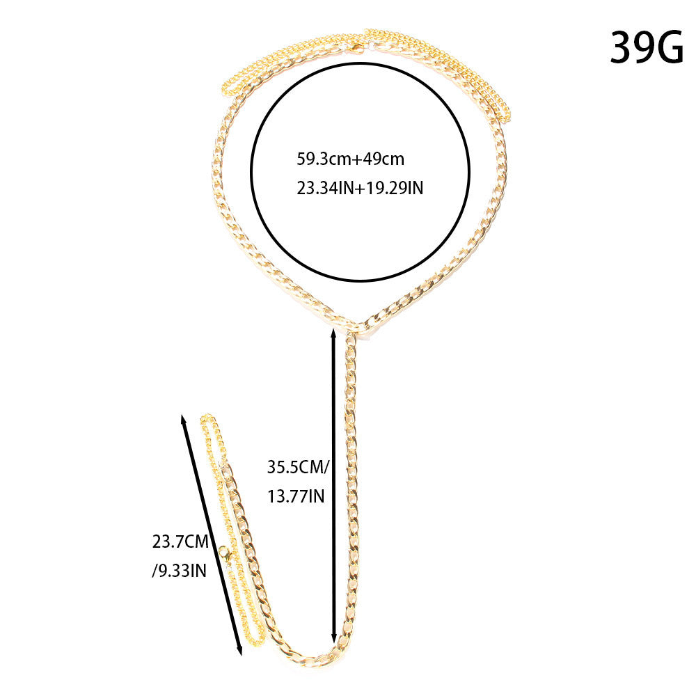 Punk Metal Underwear Chain Body Chains Pure Desire Bikini Accessories