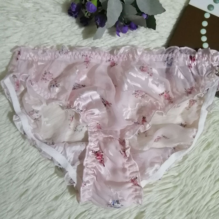 Panties Sexy Translucent Silk Ladies Triangle