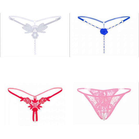 4-pack Thong Women's One Line File Full Transparent