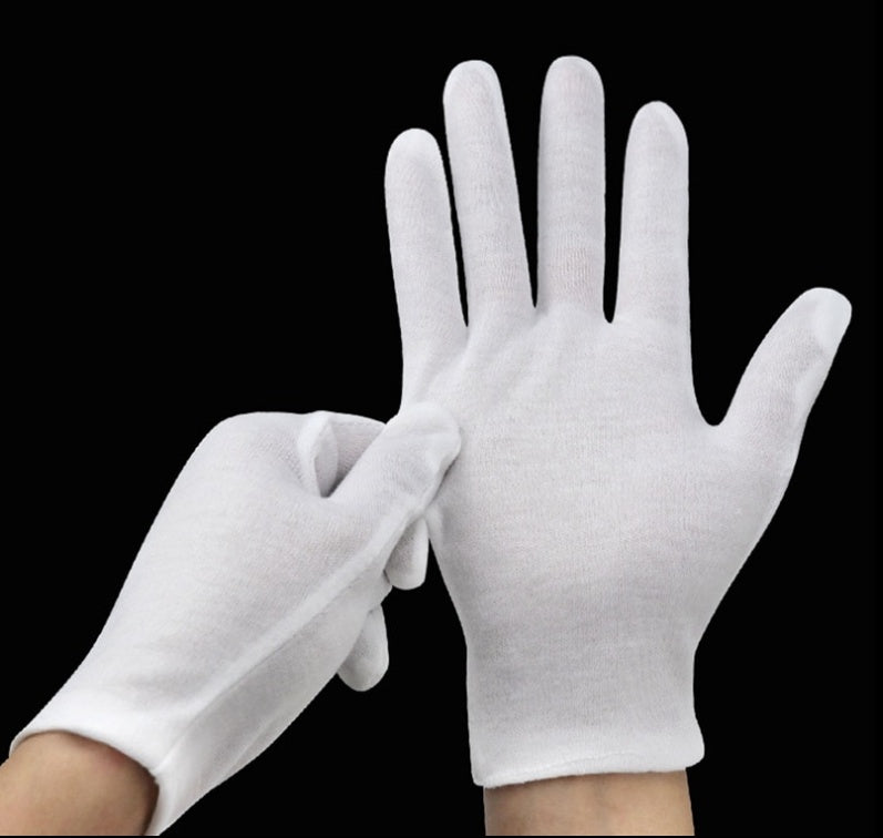 Thin White High Quality Men's Cotton Gloves