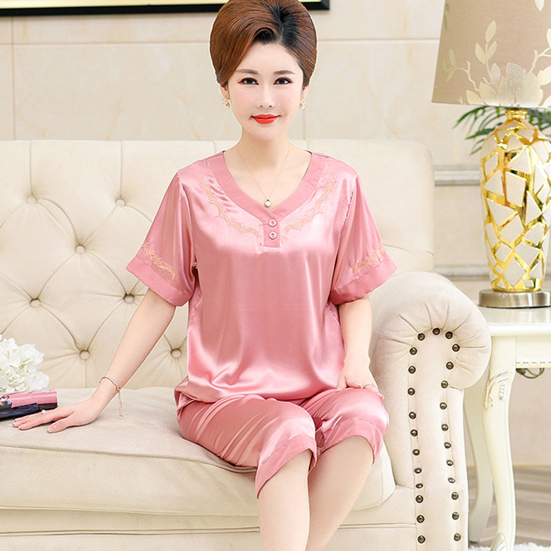 Silk silk spring and autumn home clothes