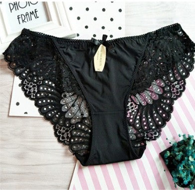 Low-waist ice silk panties