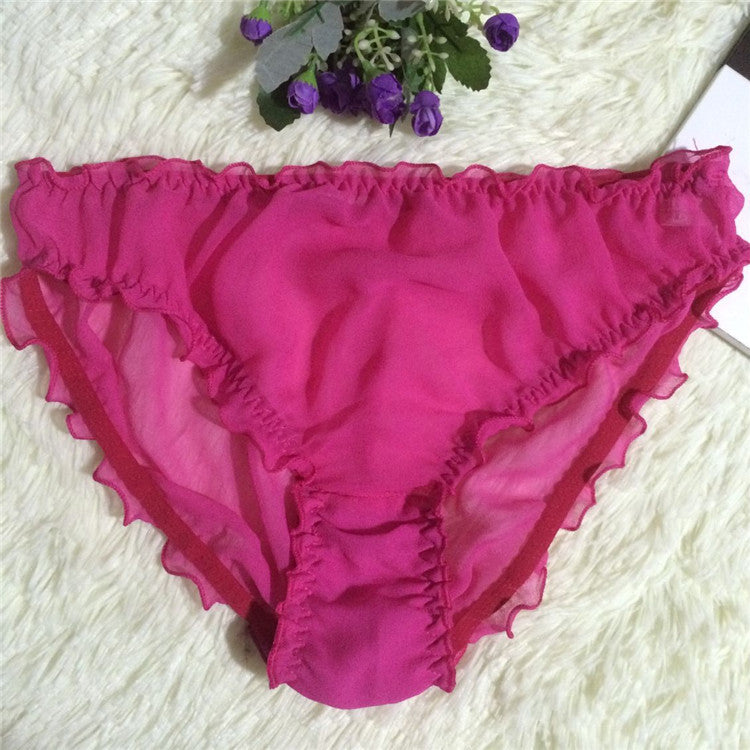 Panties Sexy Translucent Silk Ladies Triangle