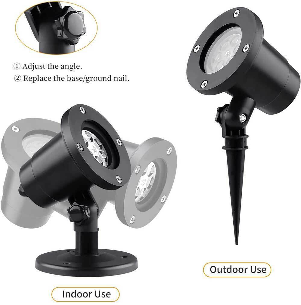 48 Pattern Christmas Projector Laser Light Snow LED Lamp Landscape Garden XMAS