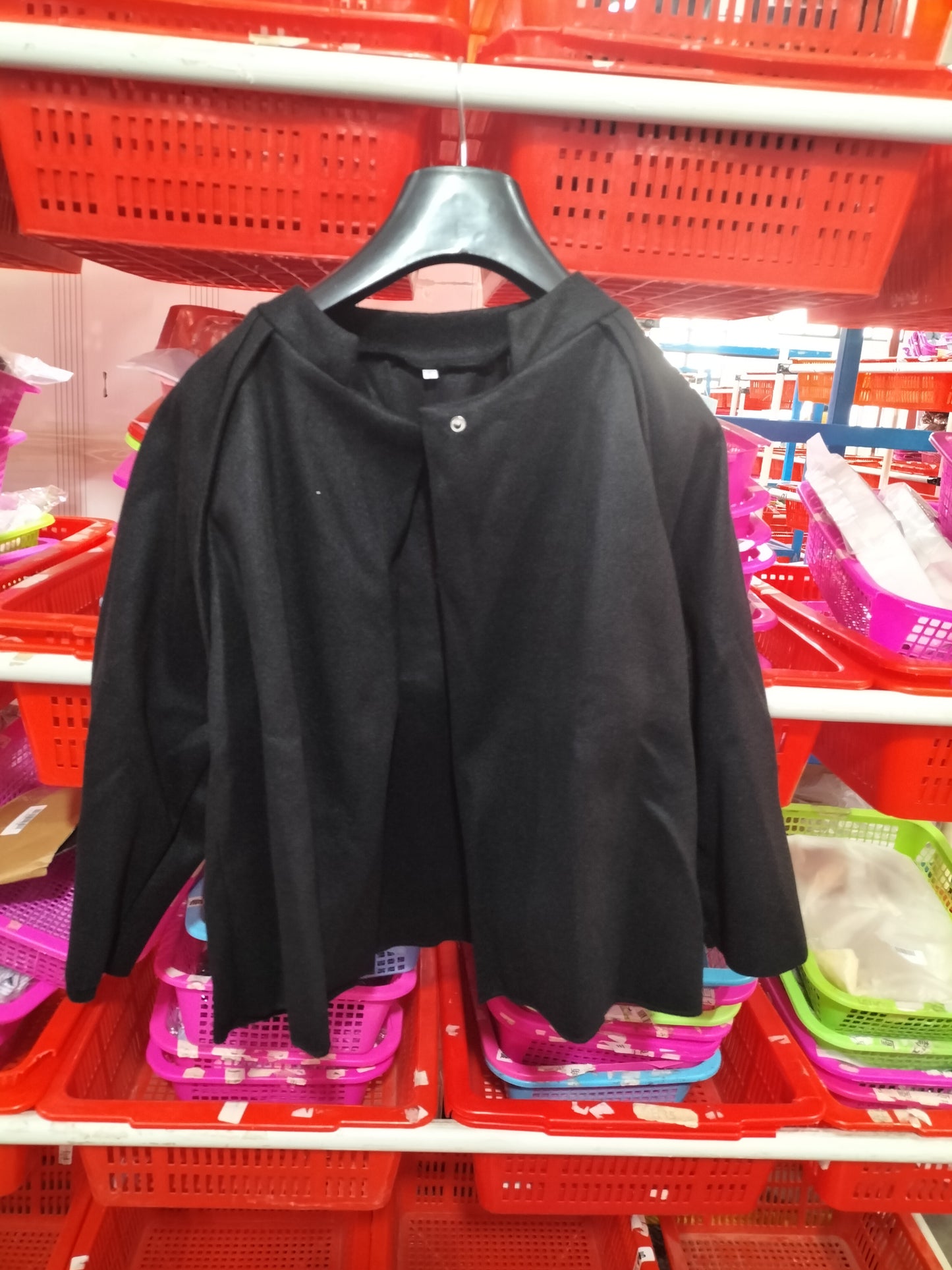 Women's Batwing Sleeve Cardigan Autumn And Winter Loose Short Cashmere Long Sleeve Coat