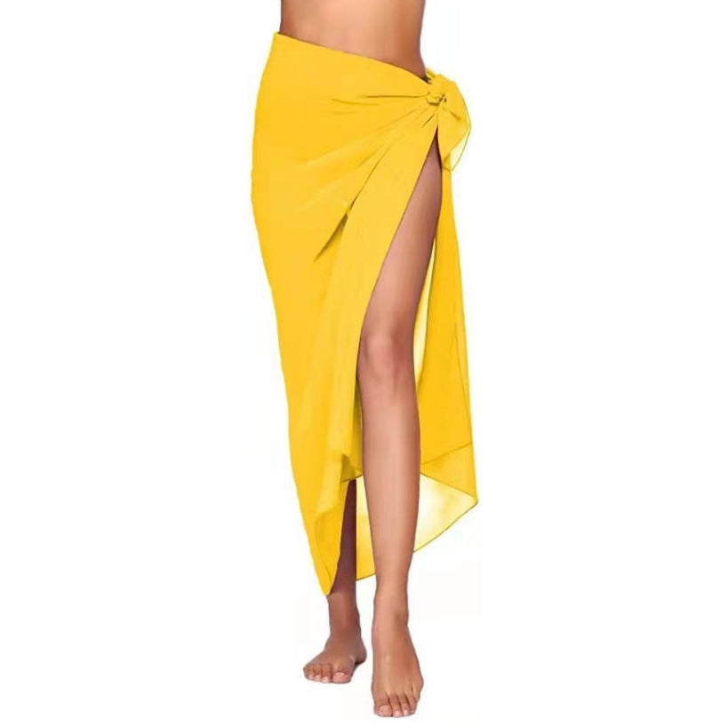 Women's Sarong Swimsuit Blouse Chiffon Long Bikini