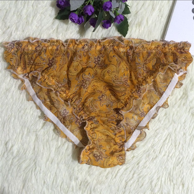 Panties Sexy Translucent Silk Ladies Triangle